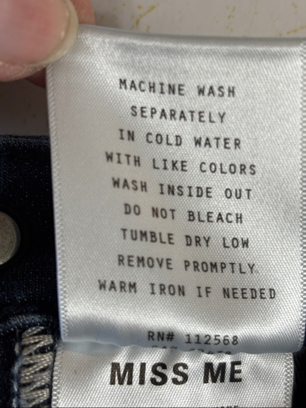 -Miss Me Skinny Ankle 9" High Rise Dark Wash Patchwork Star Love Y2K Jean W/26 - Picture 15 of 15